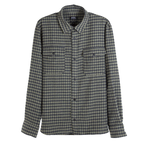 A.P.C. Leo Shirt Khaki COEZZ-H02698 Degli Uberti
